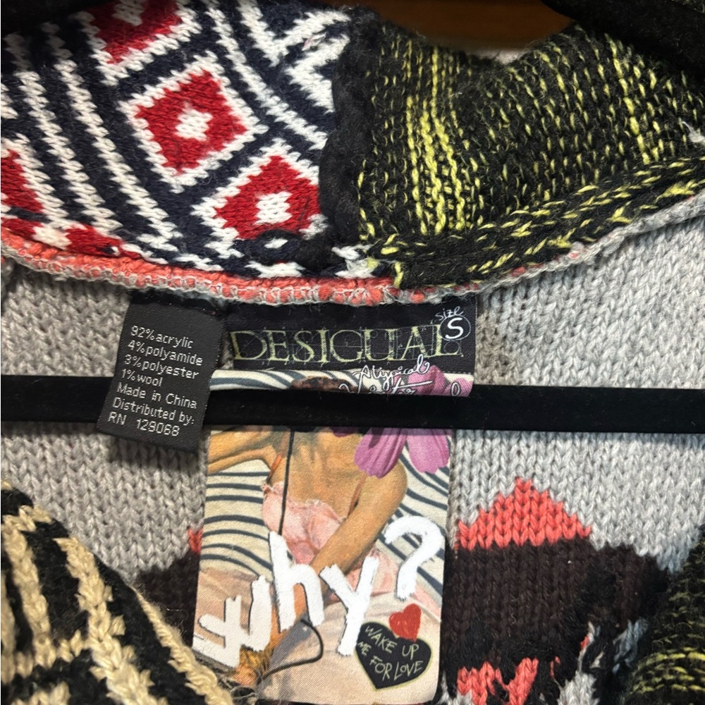 Desigual Women's Multicolor Patchwork Cardigan Sw… - image 6